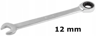 Produktbild von Schmith Ringmaulschlüssel mit Ratsche 12 mm aus CrV Stahl Profi Werkstatt Werkzeug