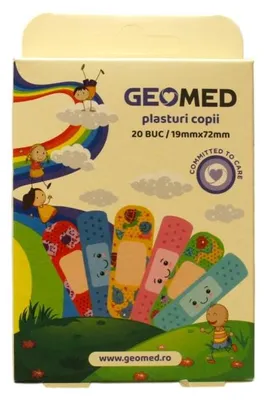 Zdjęcie produktu dla Zestaw, Geomed, Geomed, opatrunek, 19 x 72 mm, 20 sztuk