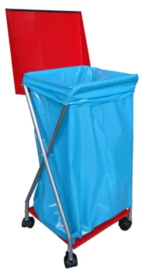 Produktbild von Müllbeutelhalter mit 4 Rädern und 25 Müllbeuteln