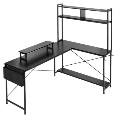 Productafbeelding van Gaming Bureau L-vormig - 170x120 cm Werkplek - Monitorstandaard En CPU-standaard