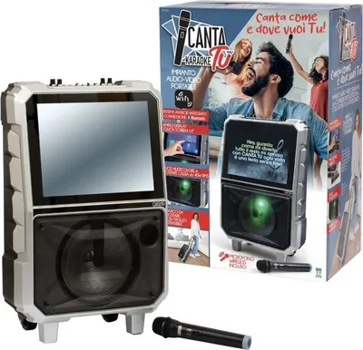 Zdjęcie produktu dla Giochi Preziosi HY-2110 Bezprzewodowy mikrofon karaoke z wyświetlaczem LED i efektami świetlnymi