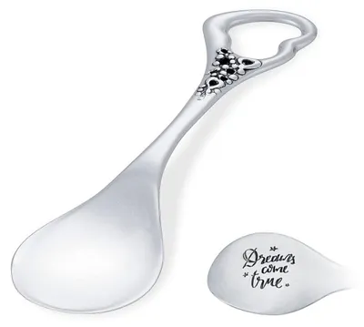 Silberner Löffel mit Gravur, 925 Sterling Silber, Geschenk