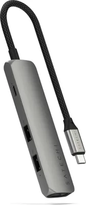 Produktbild von Satechi ST-P4SM, USB Typ-C, HDMI, USB 3.2 Gen 2 (3.1 Gen 2) Type-A, USB Typ-C, 10000 Mbit/s, 60 Hz, 4096 x 2160, 2160p