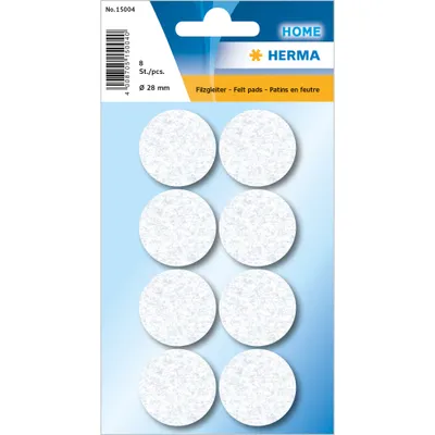 Produktbild von Filzgleiter Ø 28 mm weiß Nadelfilz
