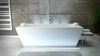 Immagine prodotto di Vasca da bagno Rettangolare Freestanding Vasche da bagno Acrilico Bianco Nuovo