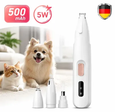 Produktbild von PawTrim Pro Pfotentrimmer Hundeschermaschine Extra Leise für Hunde + Rasierer DE
