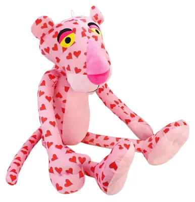 Produktbild von Pink Panther Kuscheltier XXL mit Herzen - ca. 120 cm