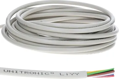 Image de 10 mètres Lapp 0028608 UNITRONIC LiYY Ligne de données PVC 8x0,75 mm² I Ligne de signalisation I Câble de sonnette I Prolongement câble LED 8 fils