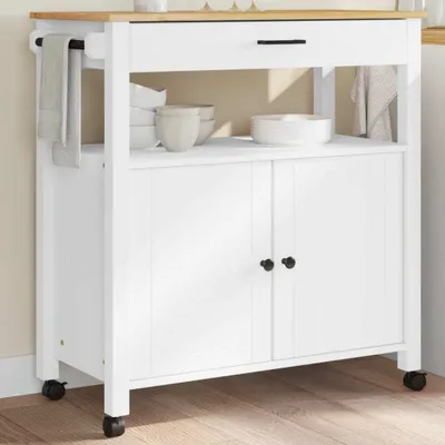 Image de 2025 cloris Chariot de cuisine MONZA 84x40x90 cm Pin massif - Chariot de service Sale9283801 1parcel