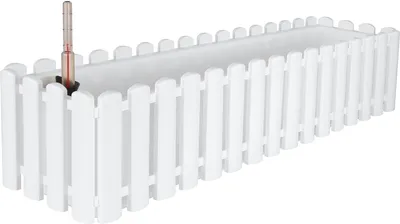 Zdjęcie produktu dla Skrzynka na kwiaty Geli AQUA PALIDO White 75 z systemem nawadniania - plastikowa