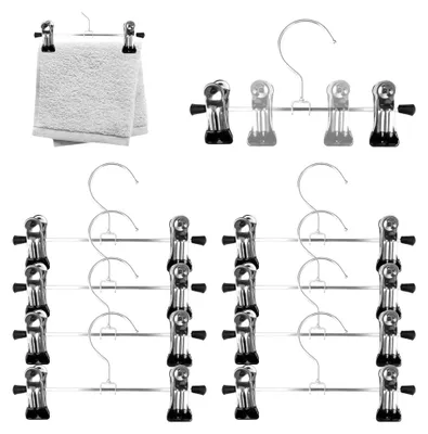 Produktbild von 10 Stück Metall Klammerhaken Multifunktionaler Kleiderbügel aus Metall, Stiefel Kleiderbügel Clips Rutschfester Kleiderbügel Haken Stiefel Aufhänger, für Hosen Schuhe Unterwäsche Handtuch Stücher