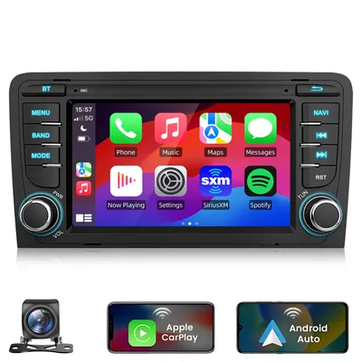 Immagine prodotto di Autoradio CarPlay Android Auto per Audi A3 S3 RS3 8P 8V 2003-2013）– 2+64 GB, GPS, Bluetooth, touchscreen, RDS, EQ+telecamera, Android 15