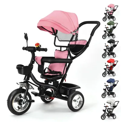 Obrázok produktu pre Trojkolesový bicykel pre deti s otočným sedadlom a úložným priestorom