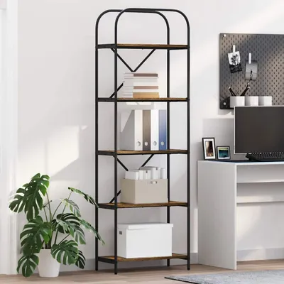 Image de Maison Exclusive - Étagère de bibliothèque, 5 niveaux, 60 x 30 x 183 cm, en panneaux de bois