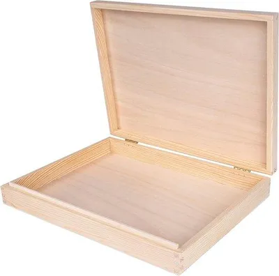 Obrázok produktu pre Neoznačená drevená škatuľa A4 úložný box 332 x 252 x 42 cm - úložný priestor na dokumenty cennosti drevená škatuľa