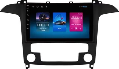 Immagine prodotto di Autoradio con Bluetooth e CarPlay per Ford S-Max (2007-2015) – Compatibile con Apple e Android – Impianto stereo – Sistema di navigazione – 1 GB/16 GB