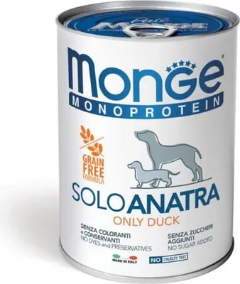 Productafbeelding van Monge Hondenvoer Monoproteïne, alleen eend, 400g