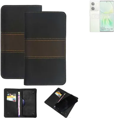 Produktbild von K-S-Trade Hülle Handyhülle kompatibel mit Vivo Y200 Pro Schutzhülle Walletcase Bookstyle Tasche Schutz Case Handytasche Wallet Cover Kunstleder