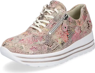 Produktbild von Waldläufer Damen Plateau Leder Sneaker multi metallic 4