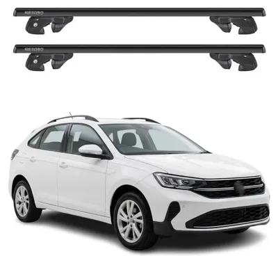 Produktbild von Dachträger Grundtäger für VW Taigo 2021-2026 Aluminium 90kg Schwarz 2tlg, KI-generiertes Bild
