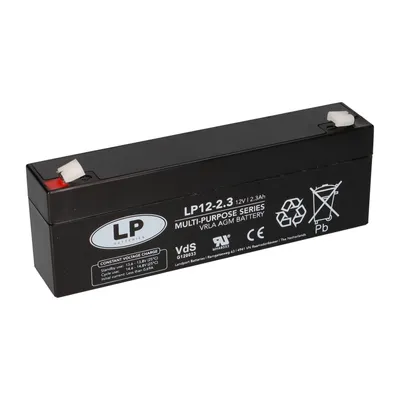 Zdjęcie produktu dla Akumulator kwasowo-ołowiowy Landport 12V 2,3Ah AGM NSA LP12-2,3 T1 VdS