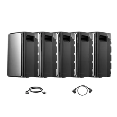 Produktbild von Powerness Balkonkraftwerk Speicher 9600Wh EcoFlow Stream AC Pro All-in-One Speicher x5 und Parallel Kabel für Balkonkraftwerk (0% MwSt)