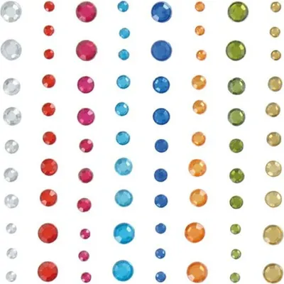 Produktbild von 160 mehrfarbige selbstklebende Diamantperlen