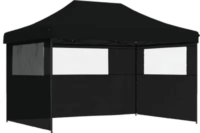 Obrázok produktu pre vidaXL Skladací pop-up párty stan s 3 bočnými panelmi čierny