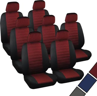 Produktbild von WOLTU Sitzbezüge Auto Einzelsitzbezug universal Größe, 7er Set, schwarz/rot