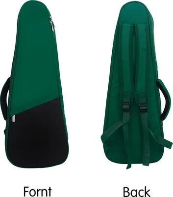 Obrázek produktu pro 23palcová taška UKE, Oxford Fabric Uke Backpack Shell se zesíleným polstrováním Nastavitelný ramenní popruh pro malou kytaru (tmavě zelená)