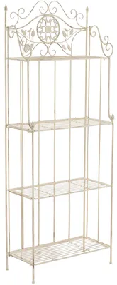 Produktbild von CLP Pflanzenregal Metall klappbar Flora, Blumenregal 4 Ebenen, Standregal antik-creme