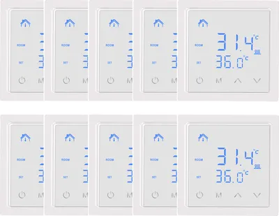 Produktbild von 10X Smart Thermostat 16A Raumthermostat elektrische Heizungssteuerung Fußbodenheizung, mit LED-Touchscreen, für zu Hause Büros Einkaufszentren Hotels