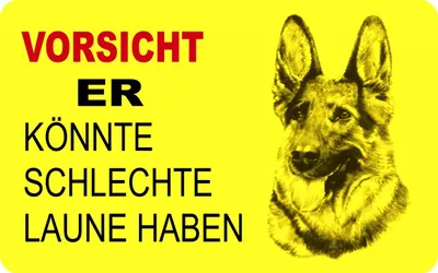 Produktbild von Hermann Schütz Aufkleber Hund Vorsicht er könnte schlechte Laune haben