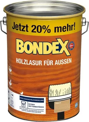 Produktbild von BONDEX Holzlasur für Aussen Farblos 4,8 L - 473434