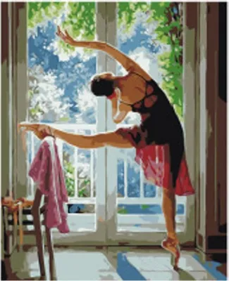 Obrázek produktu pro Vikpap W3989 - malování podle čísel, plátno 30 × 40 cm - Baletka ve světle rána