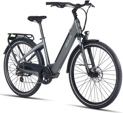 Produktbild von DERUIZ E-Bike Quartz 28 Zoll, Citybike mit 644Wh Batterie und 250W Hinterradmotor, Reichweite 160km(mit Akku-ladegerät und werkzeug), grau