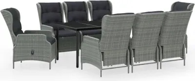Obrázek produktu pro vidaXL 9dílný zahradní jídelní set Light Grey