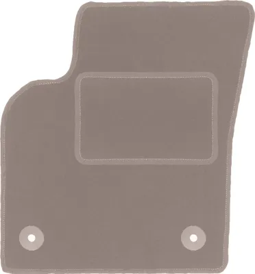Produktbild von Fahrerfußmatte Velours beige passend für Volvo C30 (2006-2012, Schrägheck) – mit Befestigungen – passgenau