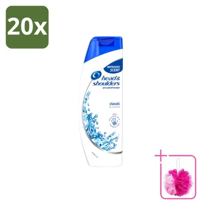 Obrázok produktu pre 20 kusov šampónu Head & Shoulders Classic Clean – 250 ml – balenie s 20 kusmi