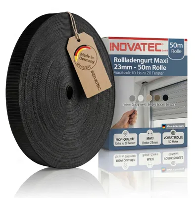 Produktbild von INOVATEC 50 m Rollladen Gurtband Maxi 23 mm schwarz