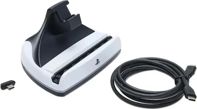 Produktbild von PowerA PSPW0358-01, Ladesatz, Playstation Portal, Schwarz, Weiß, PlayStation Portal, Kabelgebunden, 1,5 m