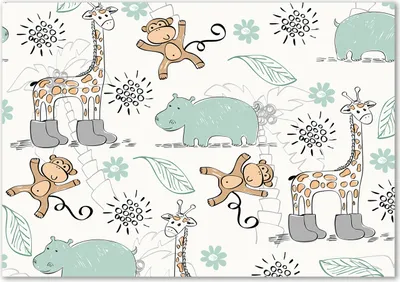 Produktbild von Tulup® Glas-Bild - 100 x 70 - Wandbild aus Glas - Wandkunst - Wandbild hinter gehärtetem Sicherheitsglas - Kinderzimmer - Tiere - Mehrfarbig