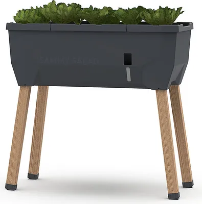 Produktbild von SAMMY SALAD Hochbeet anthrazit | Balkonhochbeet mit Wassertank