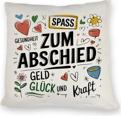 Produktbild von Wünsche Zum Abschied Kissen für Kollegen und Freunde
