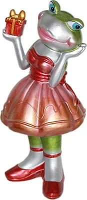 Produktbild von Gift-Company Frosch PRINZESSIN Stellfigur bunt metallic H ca. 32 cm