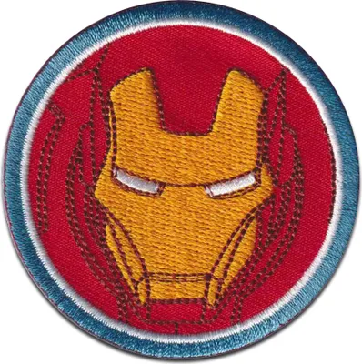 Obrázok produktu pre Marvel © Avengers Iron Man Button Comic - záplata, nažehľovacia, nažehľovacia, nášivka, veľkosť: 6,2 x 6,2 cm