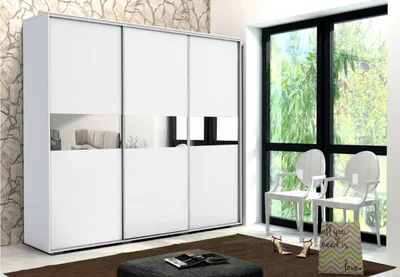Produktbild von Geräumiger Kleiderschrank 250 cm LUIS - weiß