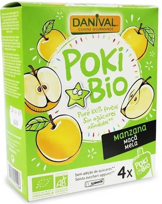POKI - PRZECIER JABŁKOWY BEZ DODATKU CUKRÓW BIO (4x90 g) 360 g - DANIVAL