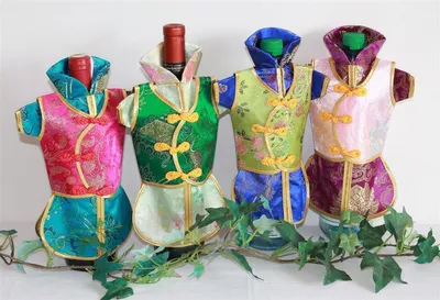 Produktbild von 03-03 Weinflaschen Beutel 3 Stk Weinkleid Weintüte Flaschentüte Geschenktüte