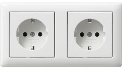 Produktbild von GIRA 479303 SCHUKO 2f verdr. + Rahmen St (479303)